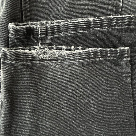 Vintage Rustler Black Washed Jeans 90's Y2K Grunge Straight Fit men's size 32 - Picture 10 of 13